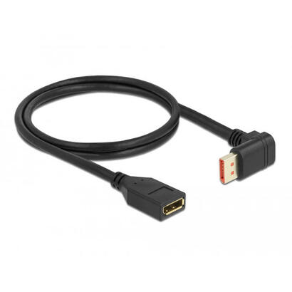delock-displayport-verlangerungscable-stecker-90-unten-gewinkelt-zu-buchse-8k-60-hz-1-m