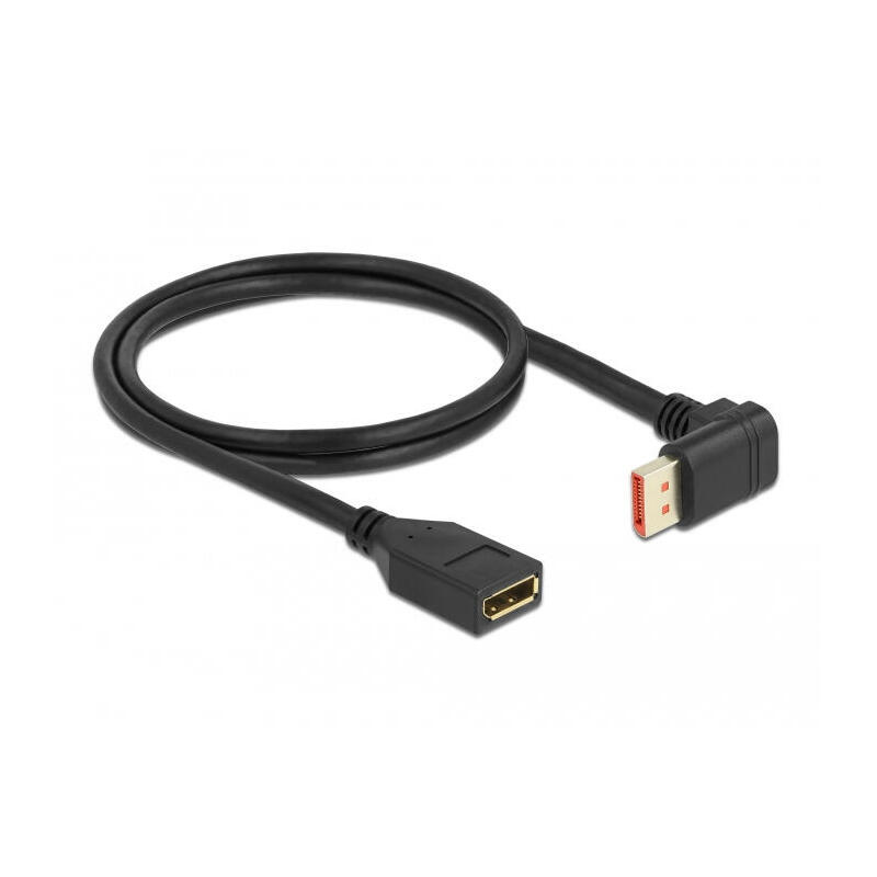 delock-displayport-verlangerungscable-stecker-90-unten-gewinkelt-zu-buchse-8k-60-hz-1-m