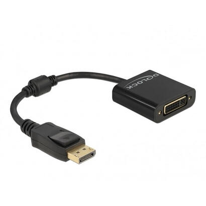 delock-adaptador-displayport-12-macho-a-dvi-hembra-4k-passiv-negro