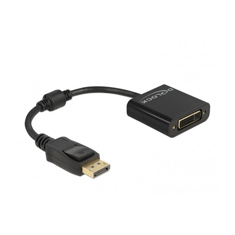 delock-adaptador-displayport-12-macho-a-dvi-hembra-4k-passiv-negro
