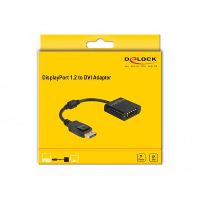 delock-adaptador-displayport-12-macho-a-dvi-hembra-4k-passiv-negro