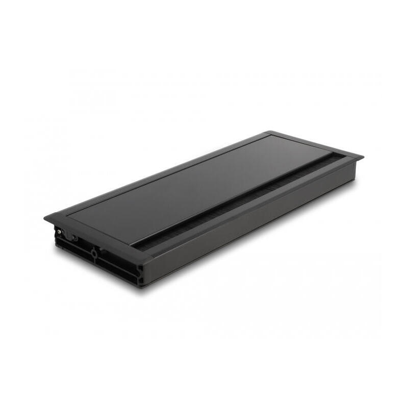 delock-cabledurchfuhrung-fur-tischeinbau-mit-burste-300-x-120-x-28-mm-schwarz