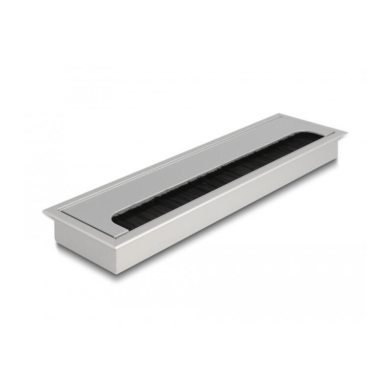 delock-cabledurchfuhrung-fur-tischeinbau-mit-burste-280-x-80-x-28-mm-silber