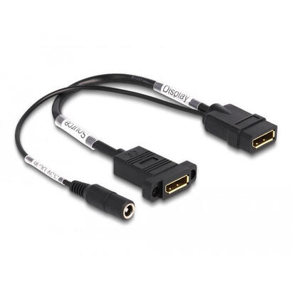 delock-displayport-cable-4k-60-hz-mit-dc-einspeisung-21-x-55-mm-030-m-zum-einbau
