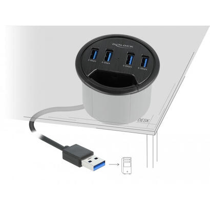 delock-4-port-tisch-hub-mit-4x-superspeed-usb-typ-a-port