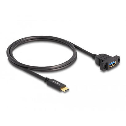delock-superspeed-usb-10-gbps-usb-32-gen-2-cable-usb-type-c-stecker-zu-usb-typ-a-buchse-1-m-zum-einbau-schwarz