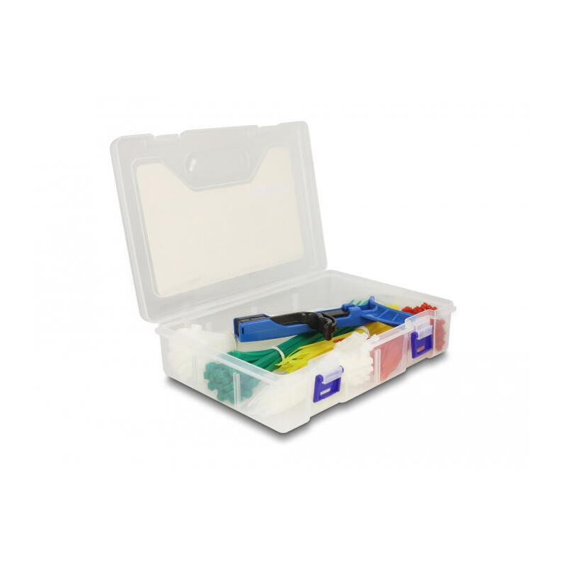delock-cablebinder-sortimentsbox-mit-spannwerkzeug-350-teilig-farbig