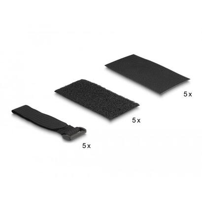 delock-klettpad-autoadhesivo-con-klett-kabelbinder-set-10-piezas-negro