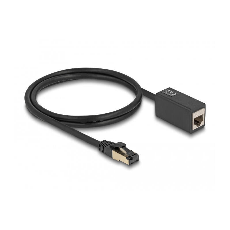 delock-netzwerk-verlangerungscable-rj45-stecker-zu-rj45-buchse-cat81-s-ftp-1-m-schwarz