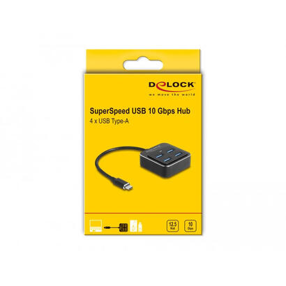 delock-64191-hub-de-interfaz-usb-32-gen-2-31-gen-2-type-c-10000-mbits-negro