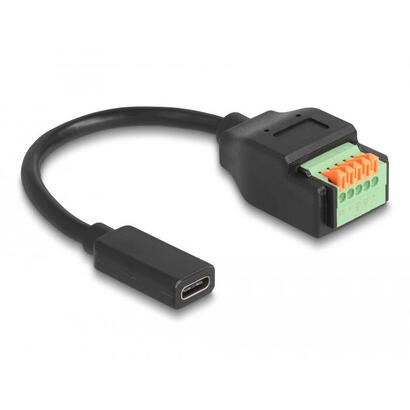 delock-usb-20-cable-usb-type-c-buchse-zu-terminalblock-adapter-mit-drucktaster-15-cm