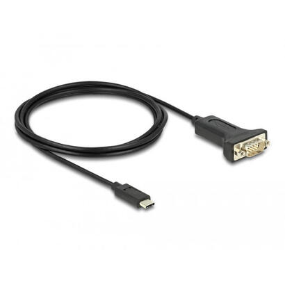 delock-adapter-usb-type-c-zu-1-x-seriell-rs-232-d-sub-9-pin-stecker-mit-muttern-2-m