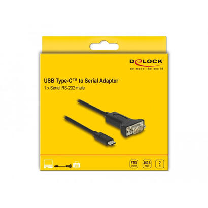 delock-adapter-usb-type-c-zu-1-x-seriell-rs-232-d-sub-9-pin-stecker-mit-muttern-2-m