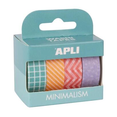 apli-minimalism-pack-con-4-cintas-adhesivas-de-papel-washi-15mmx10m-4-disenos-diferentes-decoracion-y-manualidades