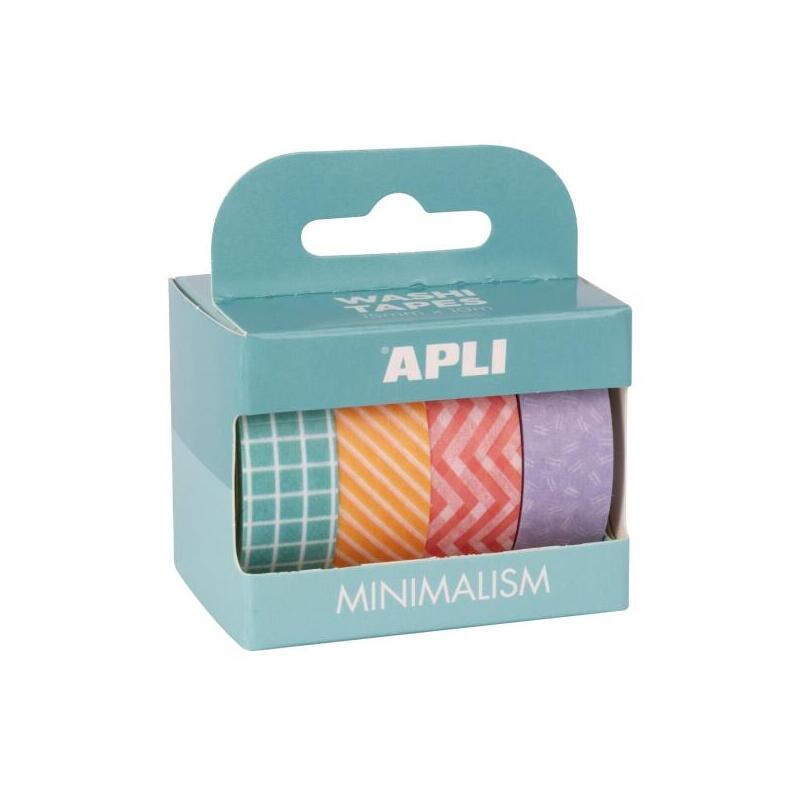 apli-minimalism-pack-con-4-cintas-adhesivas-de-papel-washi-15mmx10m-4-disenos-diferentes-decoracion-y-manualidades