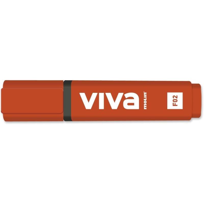 pack-de-10-unidades-molin-viva-marcador-fluorescente-trazo-entre-1-y-5mm-tinta-con-base-de-agua-rojo