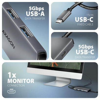 axagon-hmc-5h8k-2x-usb-a-1x-usb-c-8k-hdmi-usb-32-gen-1-hub-pd-100w-15cm-usb-c-cable