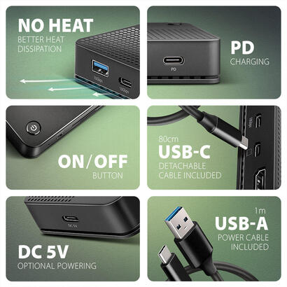 hmc-u4-hub-multiportatil-usb-12-en-1-usb-40-40-gbps-lan-hdmi-dp-pd-audio