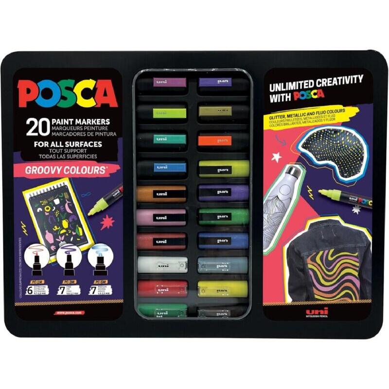 posca-groovy-colours-maleta-metalica-con-20-marcadores-de-pintura-surtido-en-color-y-trazo-punta-de-poliester-