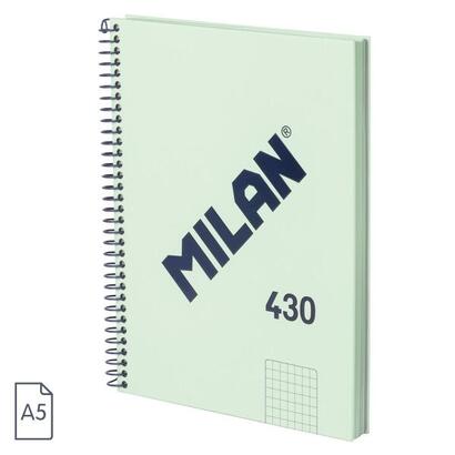 milan-serie-1918-cuaderno-espiral-formato-a5-cuadricula-5x5mm-80-hojas-de-95-grm2-microperforado-2-taladros-