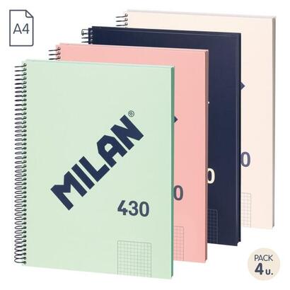 milan-serie-1918-pack-de-4-cuadernos-espiral-formato-a4-cuadricula-5x5mm-80-hojas-de-95-grm2-microperforado-4
