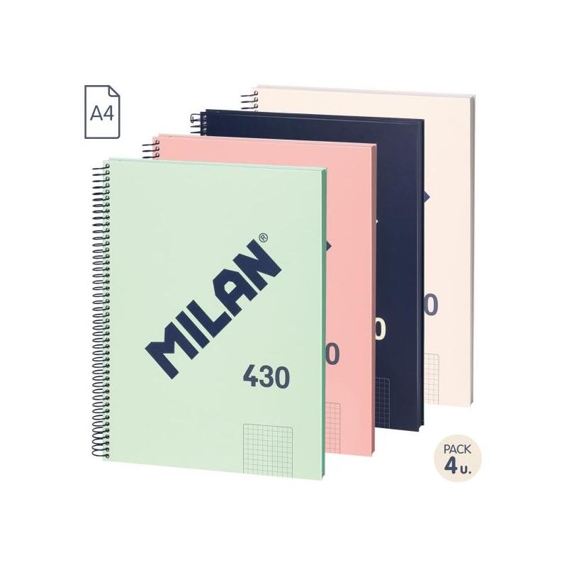 milan-serie-1918-pack-de-4-cuadernos-espiral-formato-a4-cuadricula-5x5mm-80-hojas-de-95-grm2-microperforado-4