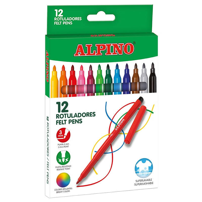 alpino-estuche-12-rotuladores-standard-colores-surtidos