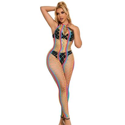 subblime-952358-bodystocking-de-rejilla-cuello-halter-arcoiris-talla-unica