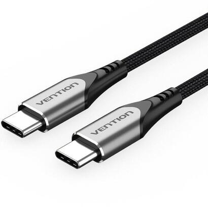 cable-usb-20-tipo-c-vention-tadhg-usb-tipo-c-macho-usb-tipo-c-macho-hasta-60w-480mbps-15m-gris
