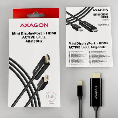 axagon-rvdm-hi14c2-mini-displayport-zu-hdmi-adaptadorcable-4k30-hz-180-cm-lang-negro