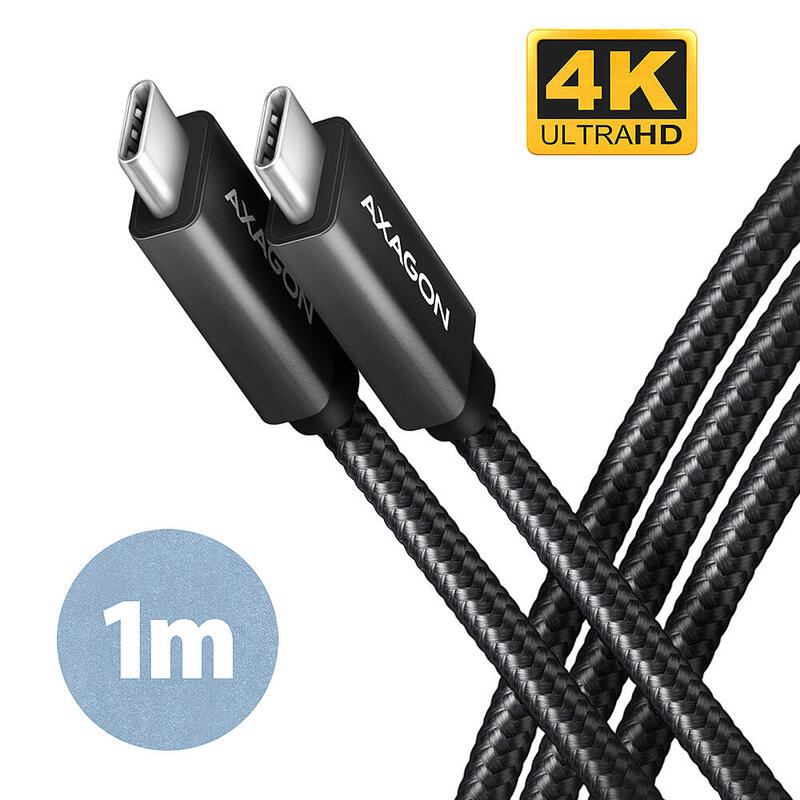 axagon-hcm32-cm10ab-cable-usb-c-32-gen-2-auf-usb-c-32-gen-2-negro-1m