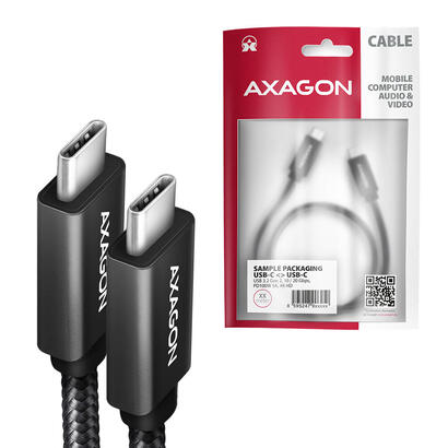 axagon-hcm32-cm10ab-cable-usb-c-32-gen-2-auf-usb-c-32-gen-2-negro-1m