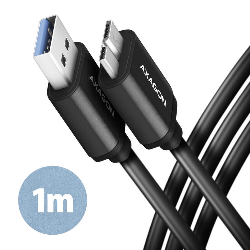 axagon-hmm3-am10ab-cable-micro-b-usb-auf-usb-a-32-gen-1-negro-1m