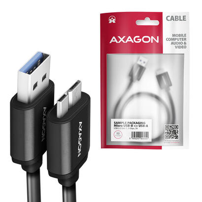 axagon-hmm3-am10ab-cable-micro-b-usb-auf-usb-a-32-gen-1-negro-1m
