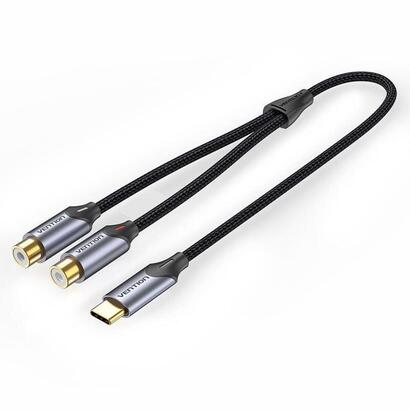 cable-conversor-vention-bgvhg-2x-rca-hembra-usb-tipo-c-macho-15m-gris