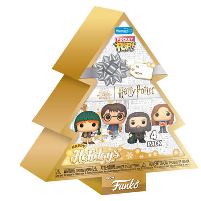 arbol-con-4-figuras-pocket-pop-de-harry-potter