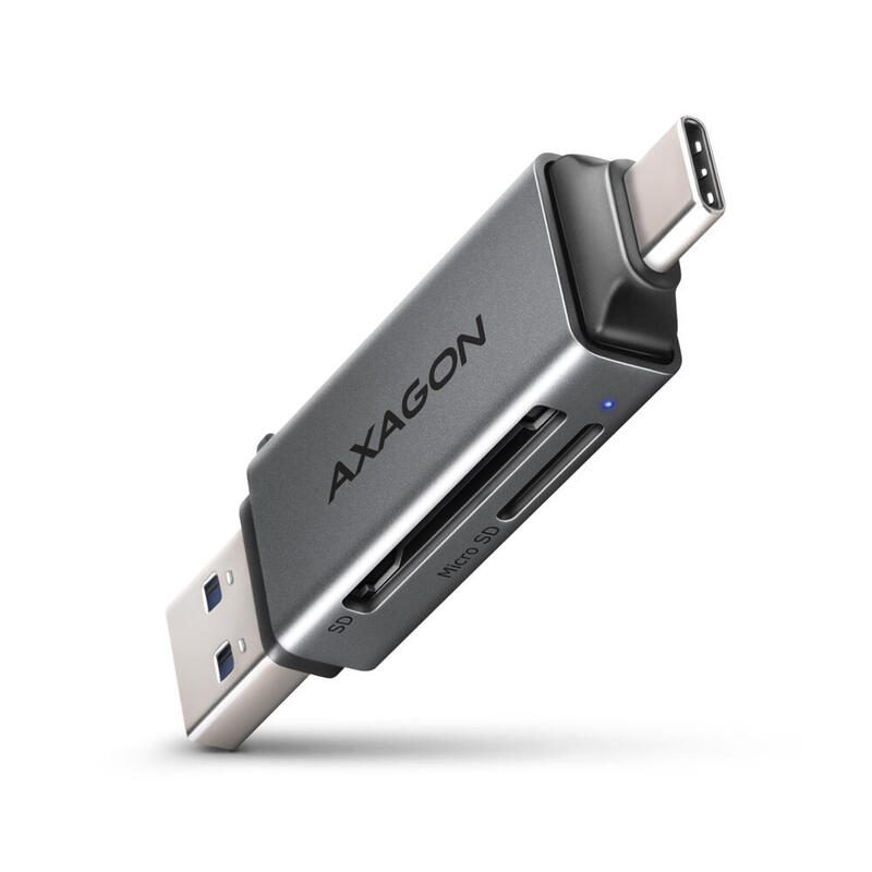 axagon-cre-dac-usb-c-usb-a-5-gbps-mini-card-reader-2-slot-lun-sdmicrosd-lector-de-tarjeta-usb-30-type-atype-c-gris