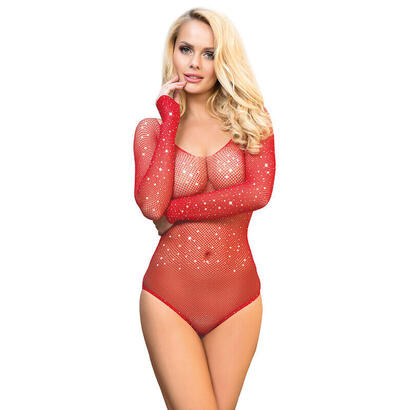 subblime-952303-bodystocking-de-rejilla-brillante-con-hombros-descubiertos-manga-larga-rojo-talla-unica
