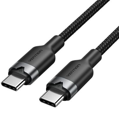 cable-usb-20-tipo-c-3a-vention-trdbf-usb-tipo-c-macho-usb-tipo-c-macho-hasta-60w-480mbps-1m-negro