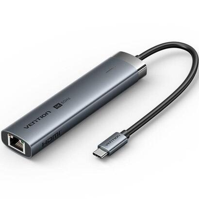 docking-usb-tipo-c-vention-tgnhb-1xusb-32-tipo-c-2xusb-1xhdmi-1xrj45-1xusb-tipo-c-pd