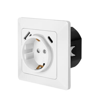logilink-pa0253-toma-de-corriente-cee-73-usb-blanco