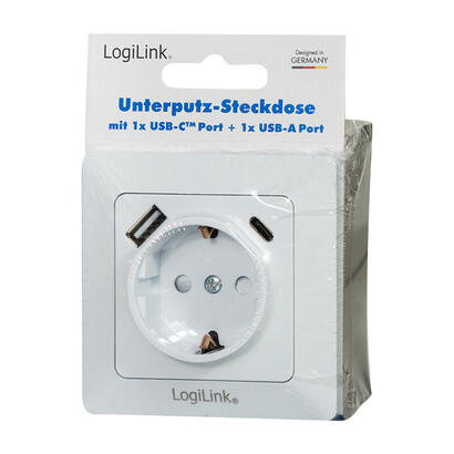 logilink-pa0253-toma-de-corriente-cee-73-usb-blanco