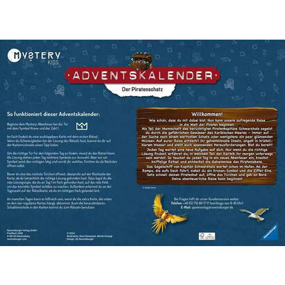 ravensburger-mystery-kids-advent-calendar-the-pirate-treasure-juego-de-rompecabezas-20186