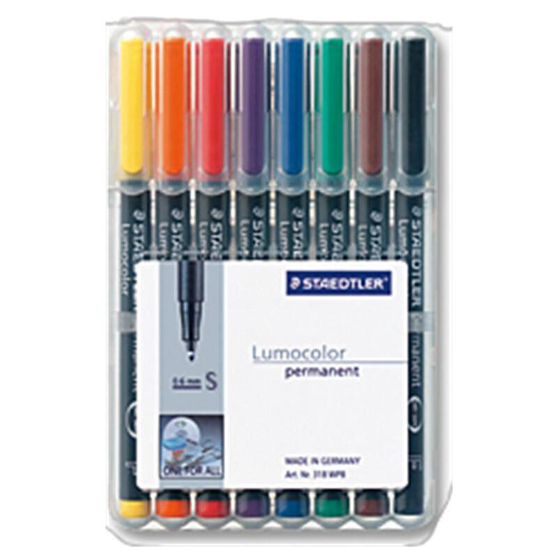 staedtler-313-wp8-marcador-permanente-negro-azul-marron-verde-naranja-rojo-violeta-amarillo-1-piezas