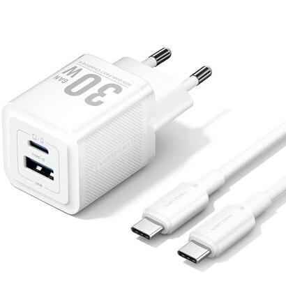 cargador-gan-de-pared-vention-tz-feqw0-eu-01-1xusb-tipo-c-1xusb-cable-usb-tipo-c-30w