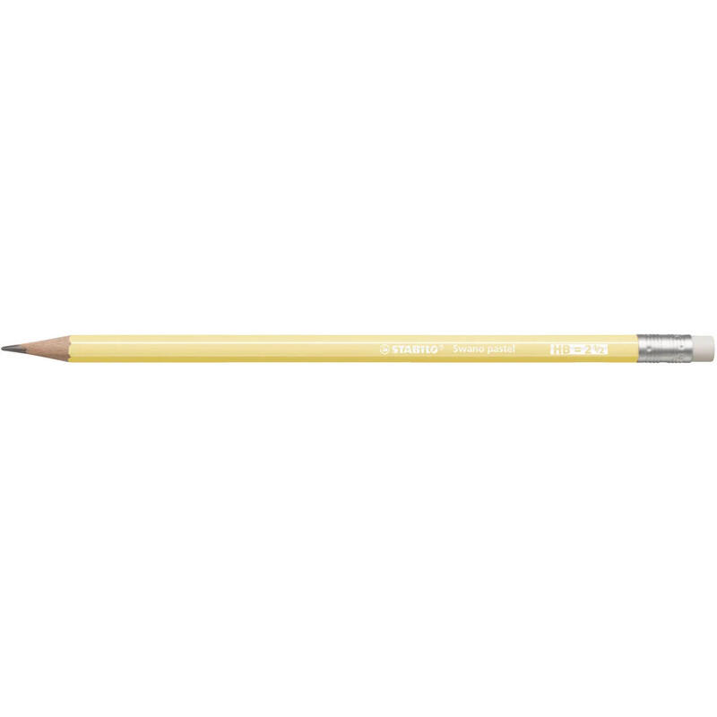 stabilo-lapiz-grafito-con-goma-swano-pastel-amarillo-12u-