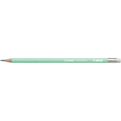 stabilo-lapiz-grafito-con-goma-swano-pastel-verde-12u-