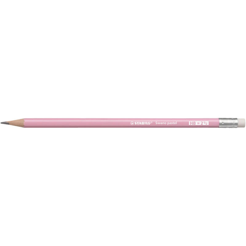 stabilo-lapiz-grafito-con-goma-swano-pastel-rosa-12u-