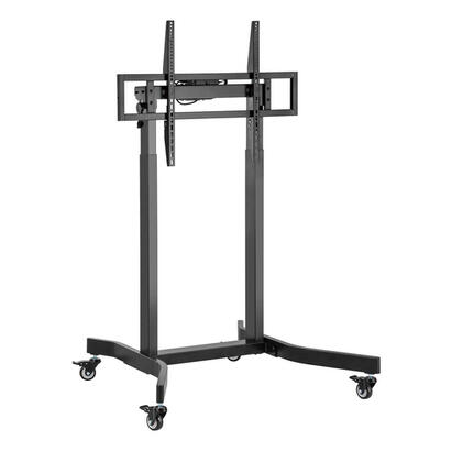 aisens-soporte-de-suelo-motorizado-pro-con-ruedas-para-monitortv-120kg-de-55-100-negro