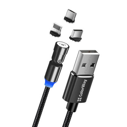 colorway-cable-3in1-lightningmicrousbtype-c-magnetic-rotation-540-24-1m-black